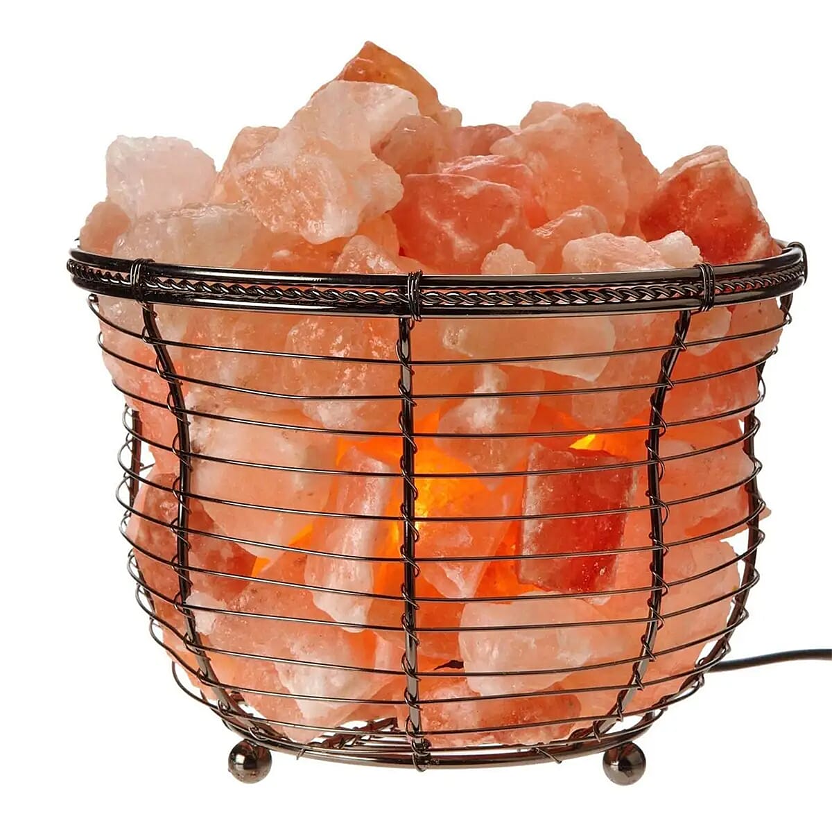 Pink Round Basket Lamp image number 0