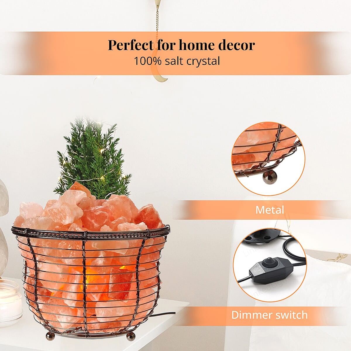 Pink Round Basket Lamp image number 1