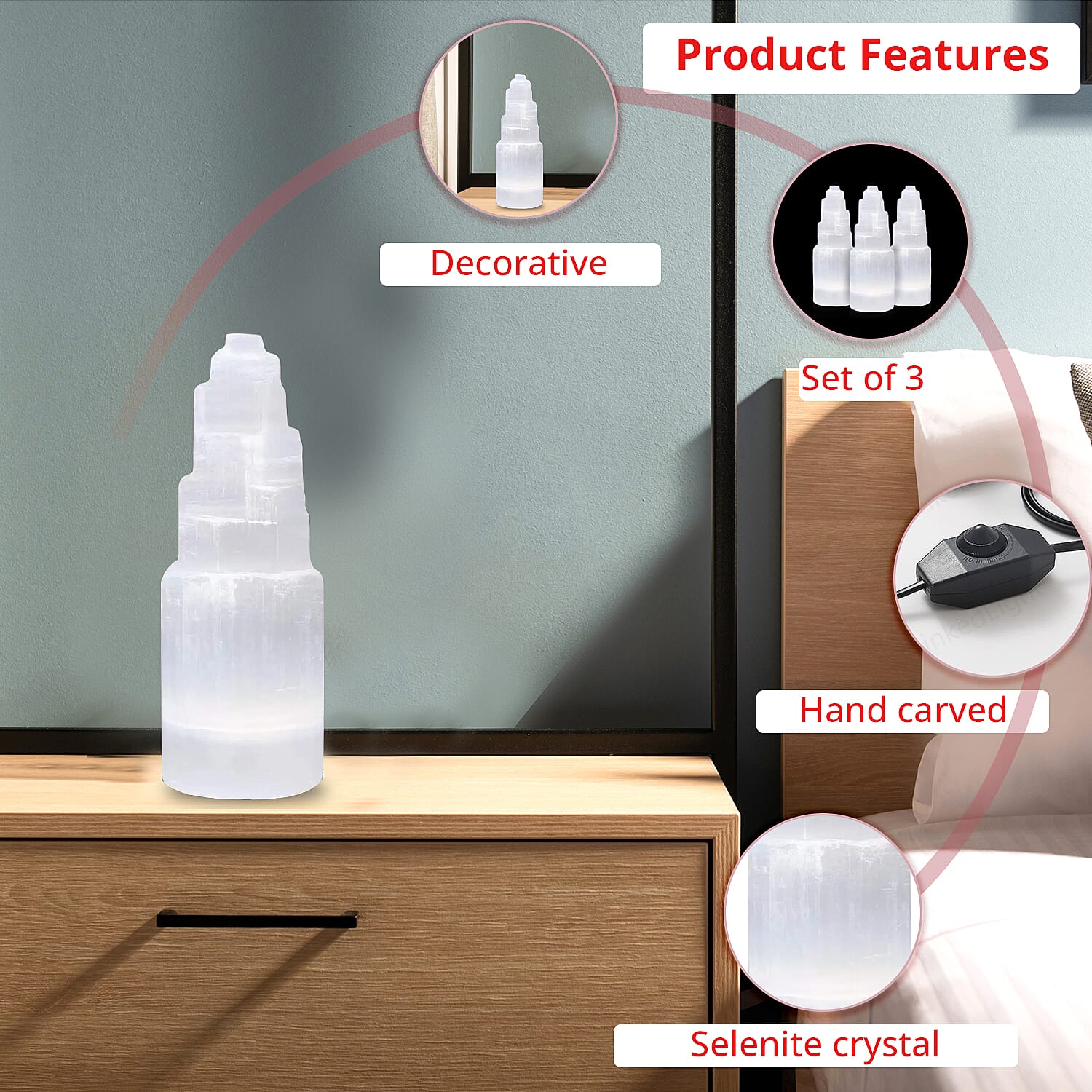 White Selenite Crystal Tower