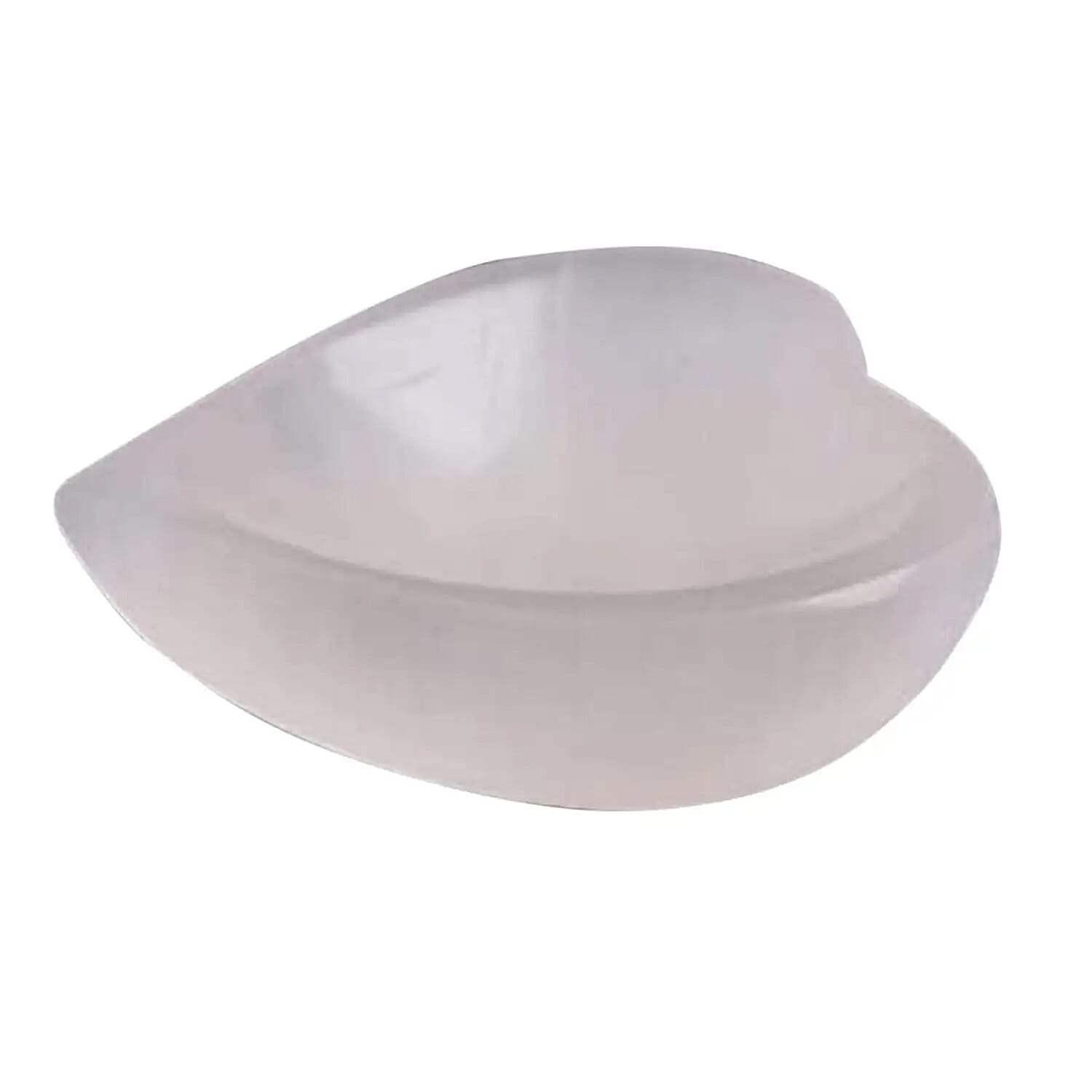 White Selenite Crystal Bowl Heart