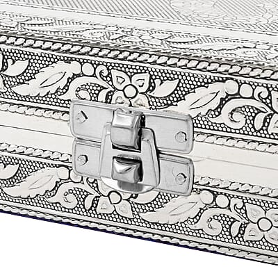 Handcrafted Aluminium Elephant Wisdom Embossed Jewelry Box