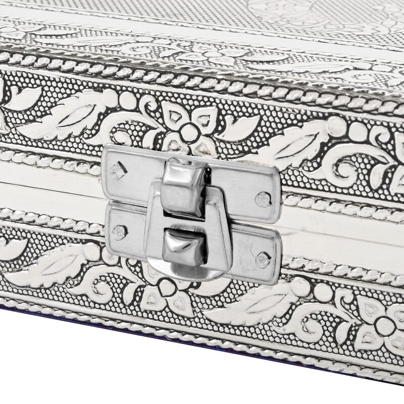Handcrafted Aluminium Elephant Wisdom Embossed Jewelry Box
