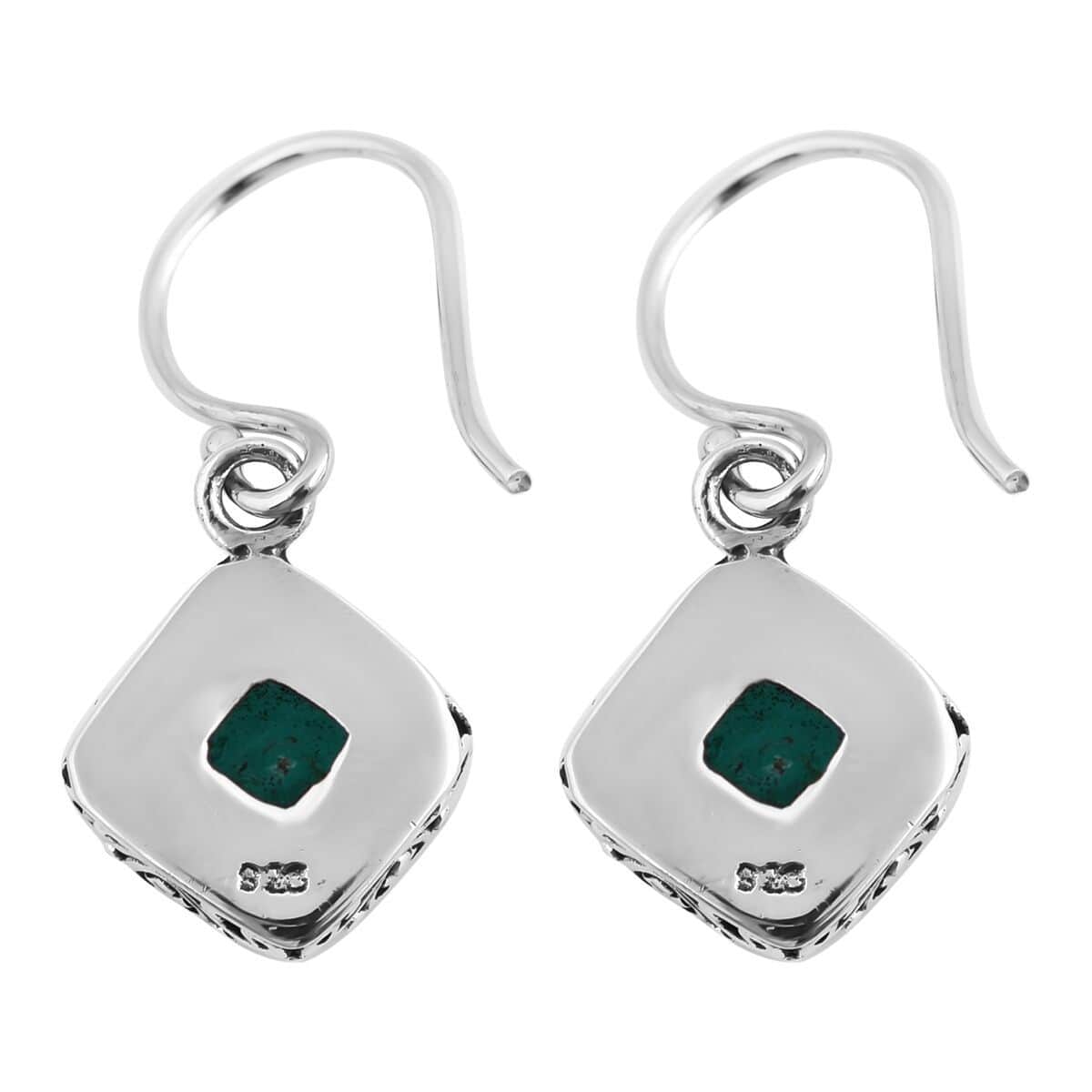 Bali Legacy Emeraldine Quartz (Triplet) 5.25 ctw Dangle Earrings in Sterling Silver image number 4