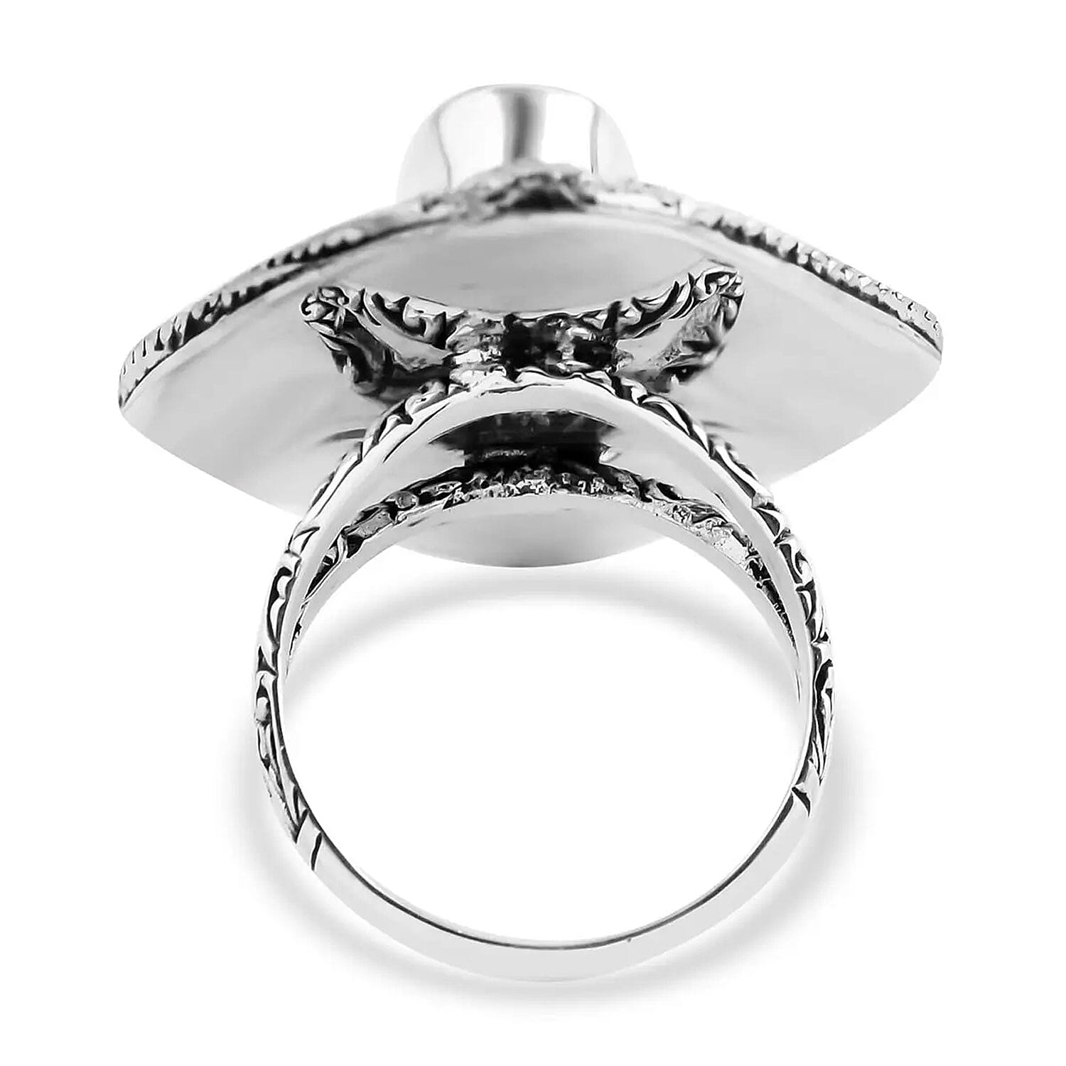 Bali Legacy Caribbean Quartz (Triplet) 6.25 ctw Ring in Sterling Silver (Size 10.0)