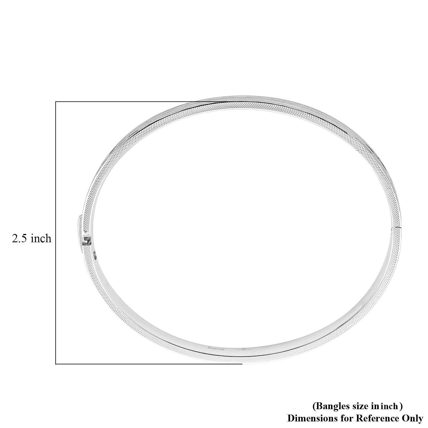 950 Platinum Bangle Bracelet (7.0 in) 24.30 Grams