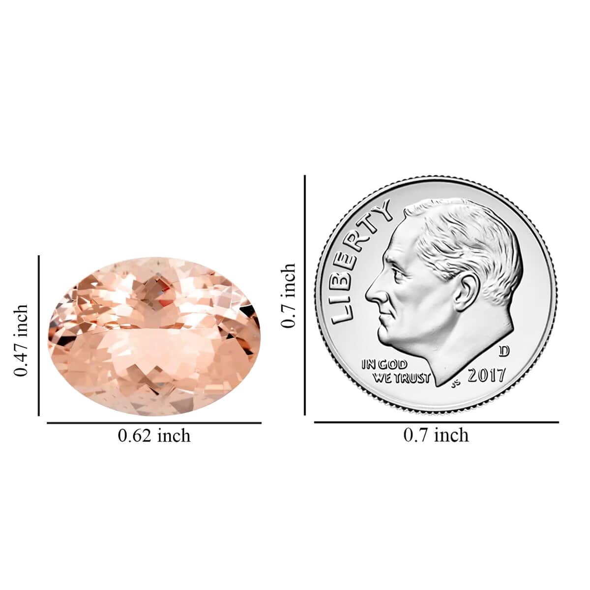 AAAA Marropino Morganite (Ovl 16x12 mm) 8.50 ctw image number 3