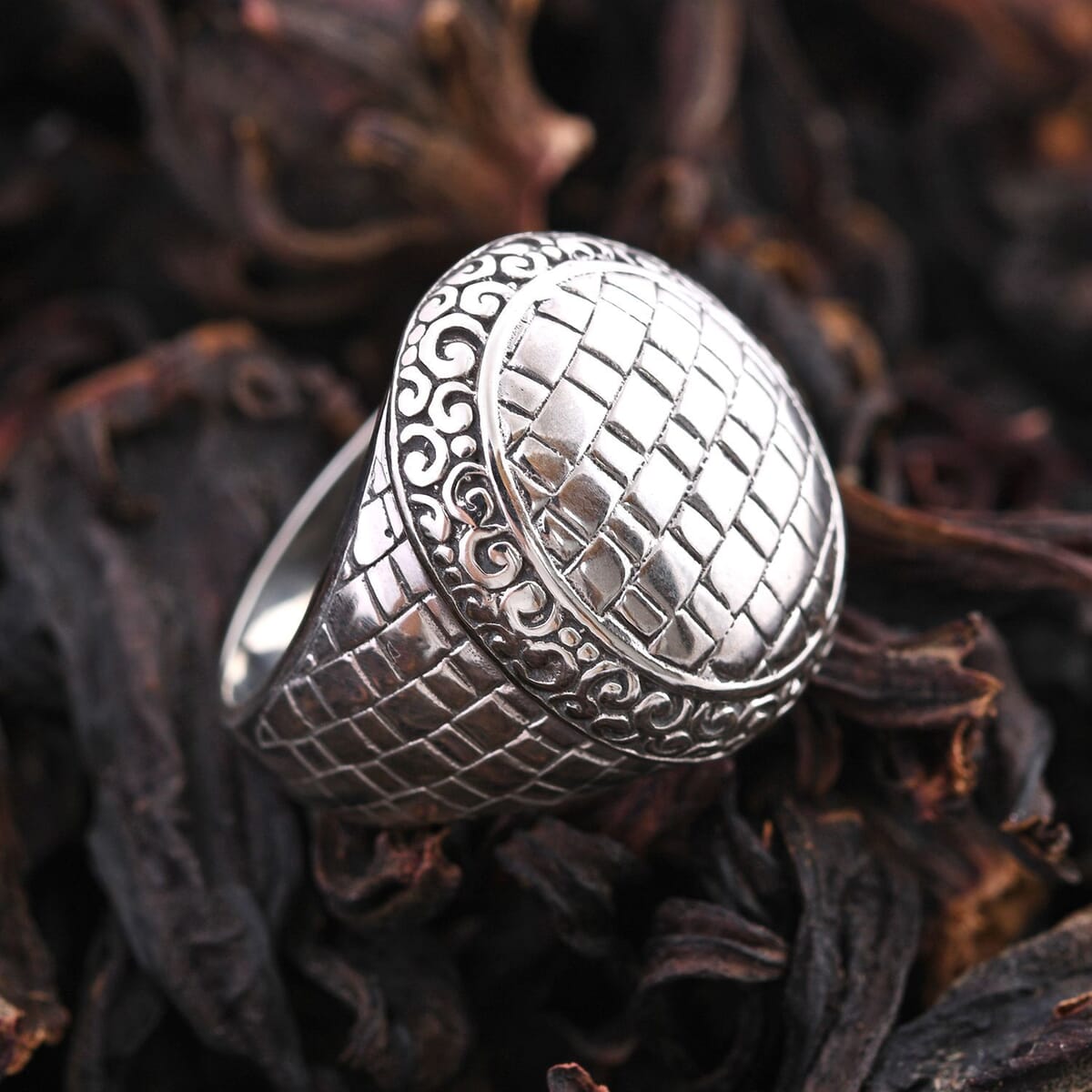 Bali Legacy Sterling Silver Men's Ring (Size 11.0) 12.20 Grams image number 1