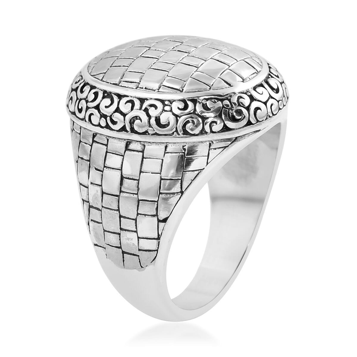Bali Legacy Sterling Silver Men's Ring (Size 11.0) 12.20 Grams image number 3