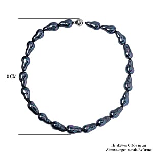 Tahitian Color Shell Pearl Necklace in Stainless Steel 20 Inches