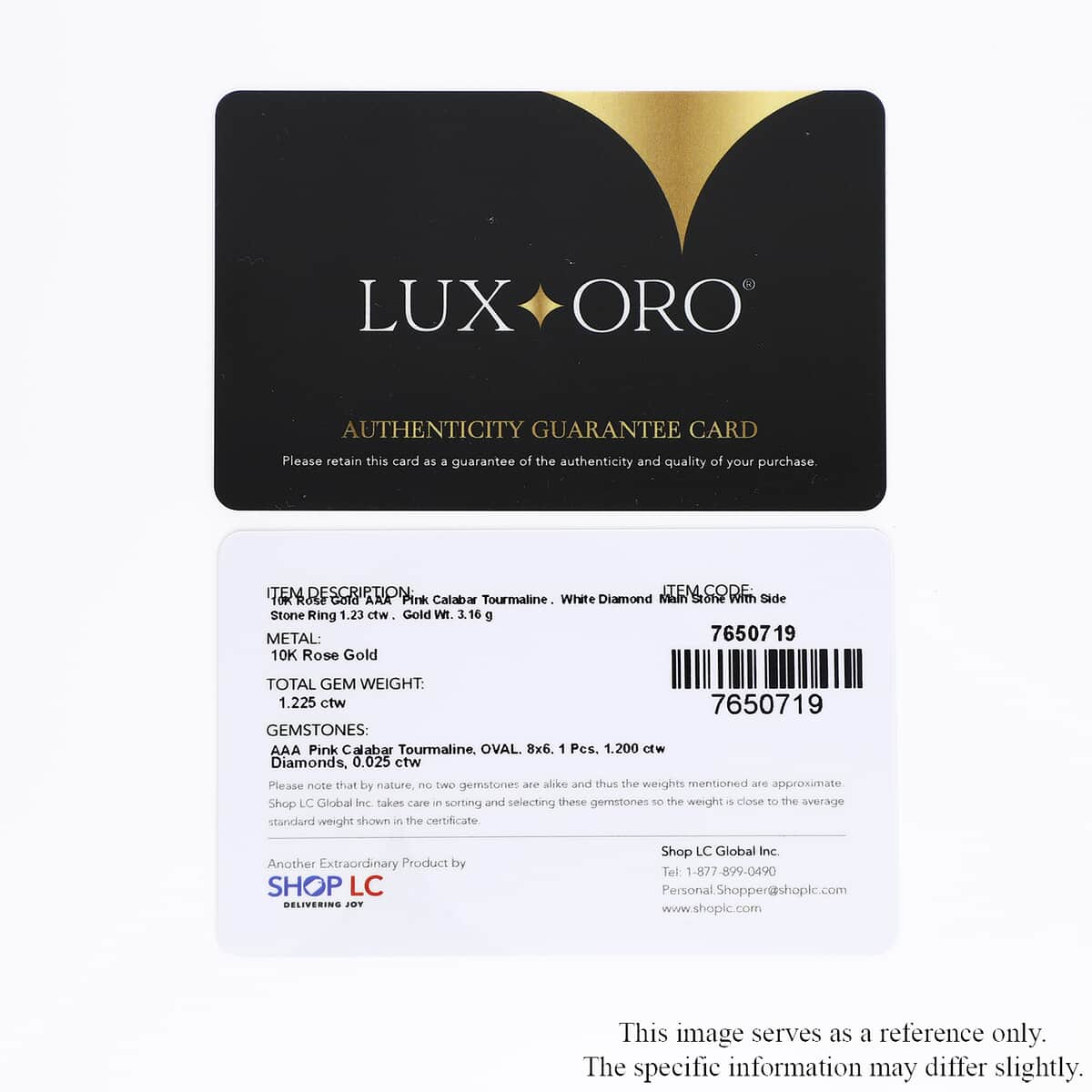 Luxoro 10K Rose Gold AAA Natural Calabar Pink Tourmaline, Diamond Ring (Size 8.0) 1.35 ctw image number 6