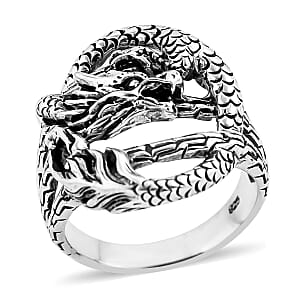 Bali Legacy Dragon Ring in Sterling Silver (Size 6.0) 6.75 Grams