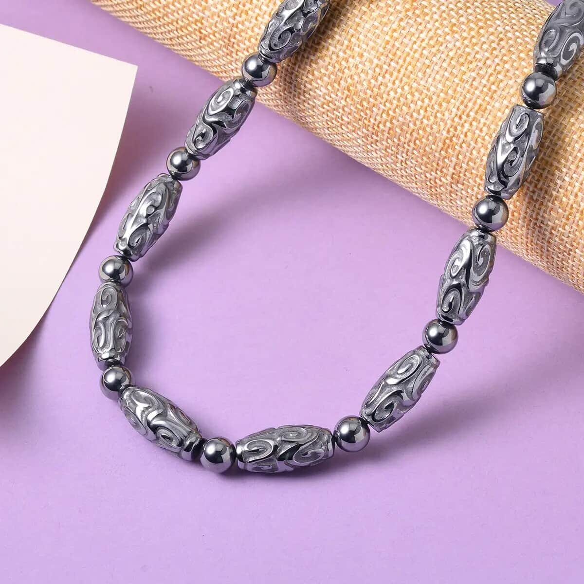 Buy Terahertz 287.35 ctw Beaded Necklace, Carved Barrel