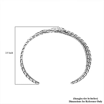 Bali Legacy Sterling Silver Dragon Cuff Bracelet (7.25 in) 34.75 Grams
