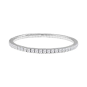 Moissanite Bracelet in Rhodium Over Sterling Silver (7.50 In) 5.60 ctw