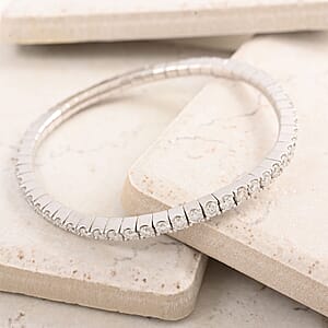 Moissanite Bracelet in Rhodium Over Sterling Silver (7.50 In) 5.60 ctw