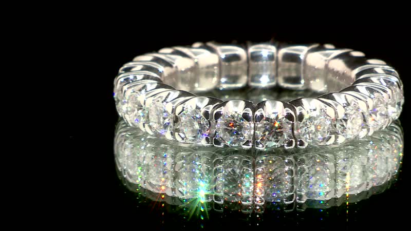 Moissanite Ring in Rhodium Over Sterling Silver (Size 7.0) 2.25 ctw