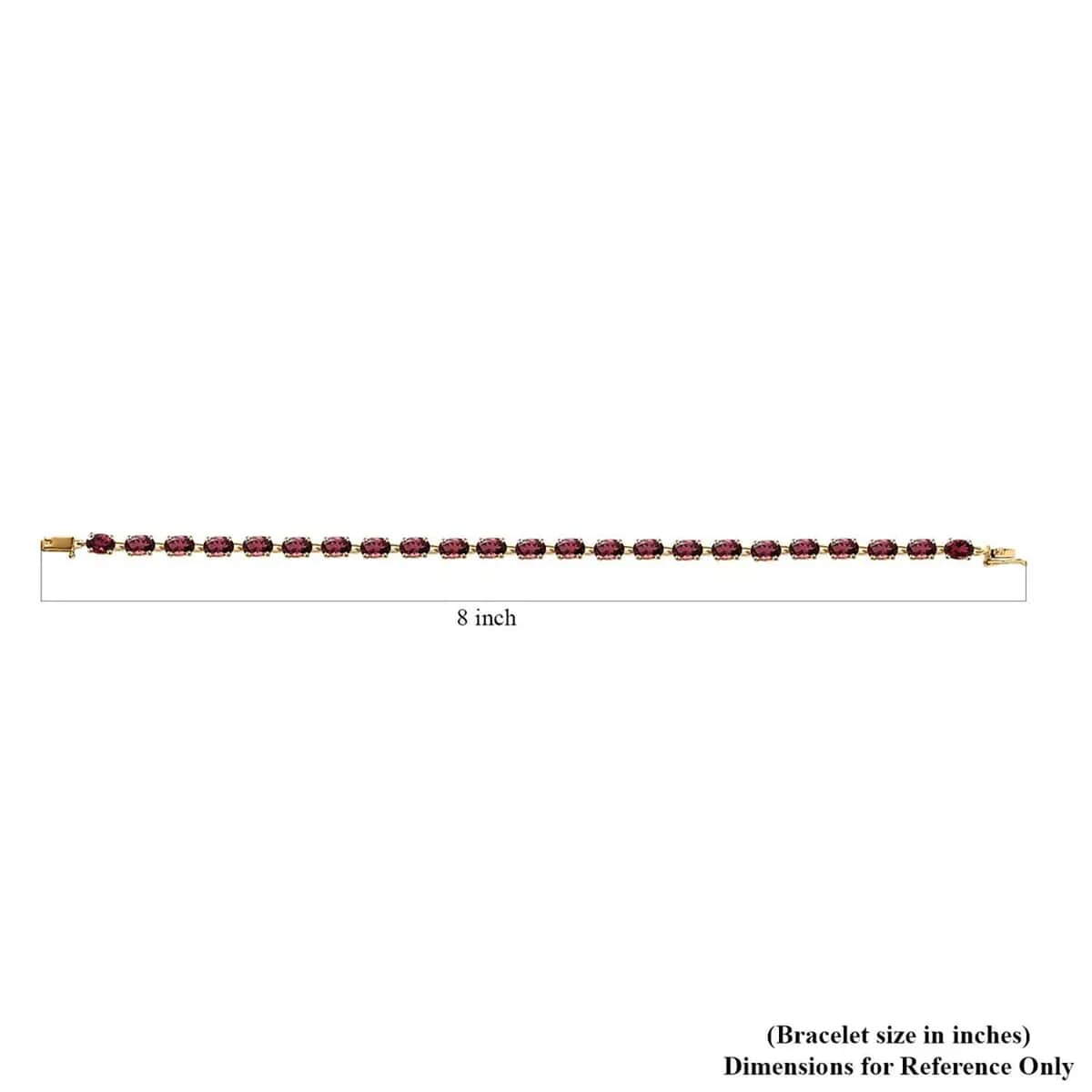 Certified & Appraised Luxoro AAA Ouro Fino Rubellite 8.90 ctw Bracelet in 14K Yellow Gold (8.00 In) image number 6