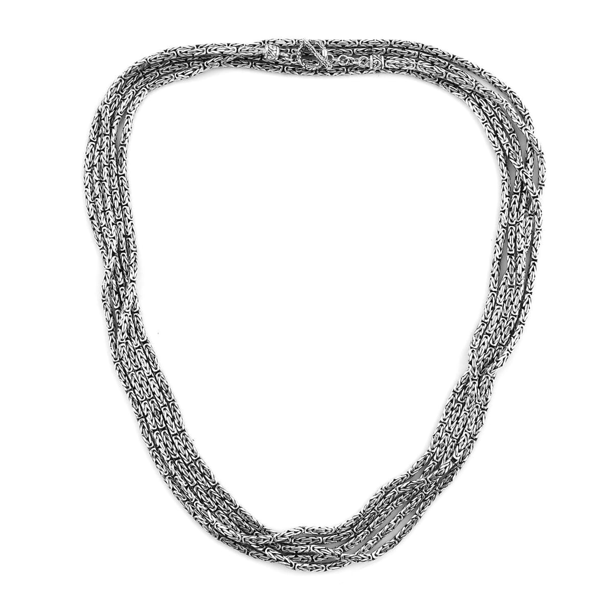 Bali Legacy Sterling Silver Borobudur Necklace 60 Inches 66.25 Grams image number 0