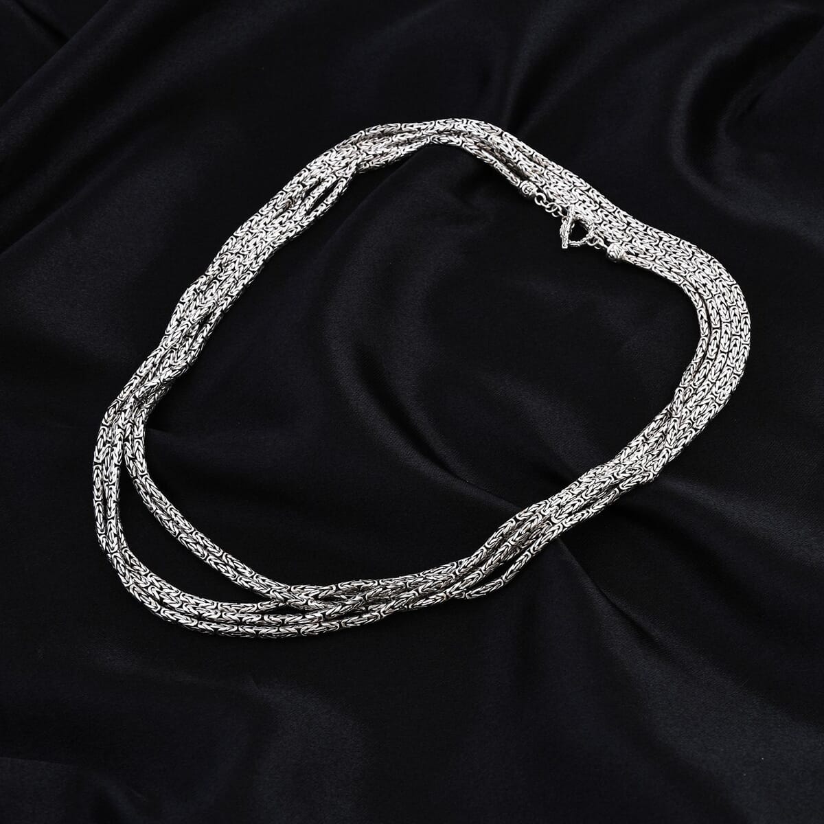 Bali Legacy Sterling Silver Borobudur Necklace 60 Inches 66.25 Grams image number 1