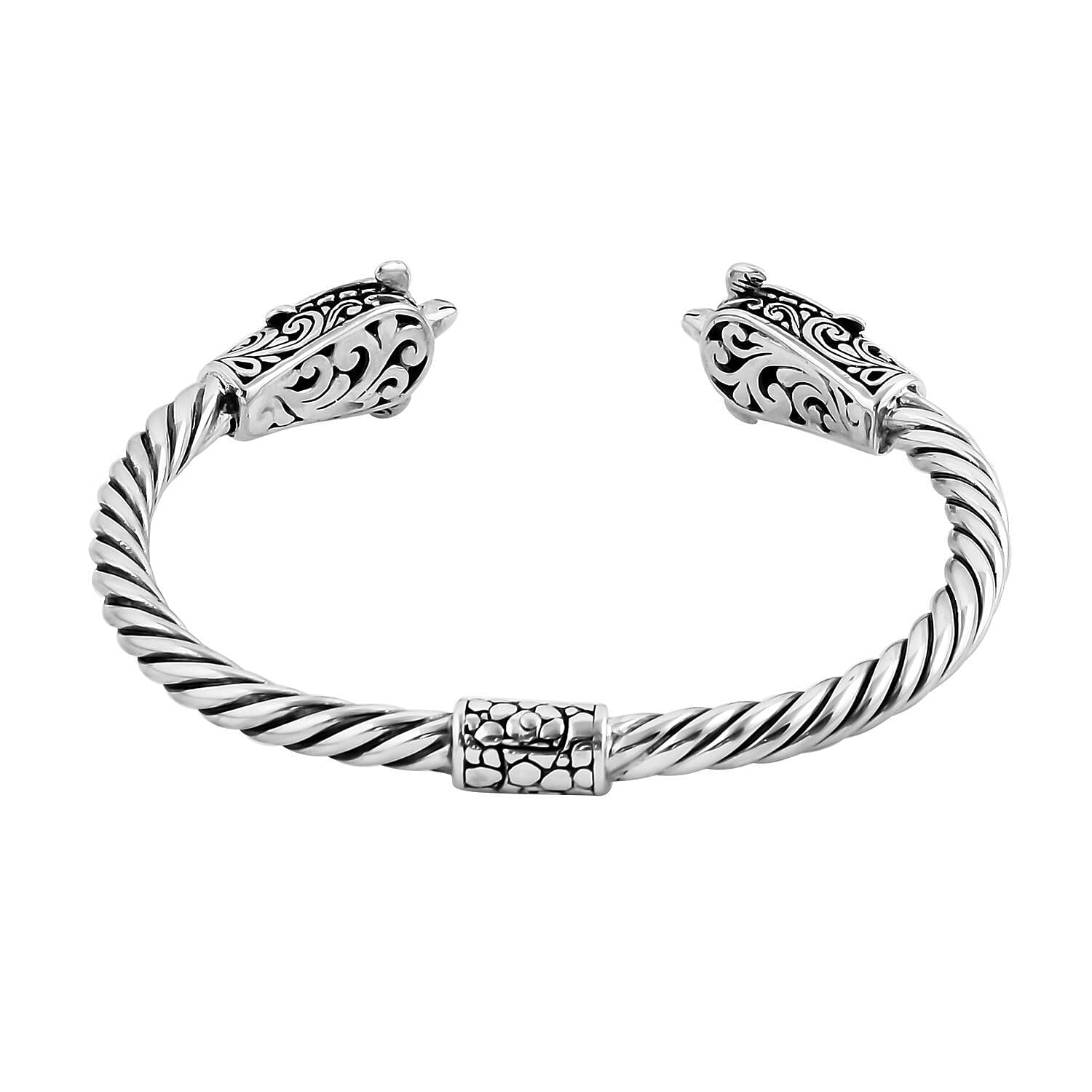 Bali Legacy Abalone Shell Turtle Cuff Bracelet in Sterling Silver (6.25 In)