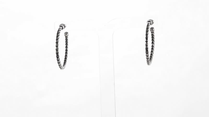 Doorbuster Bali Legacy Sterling Silver Borobudur Hoop Earrings 9 Grams