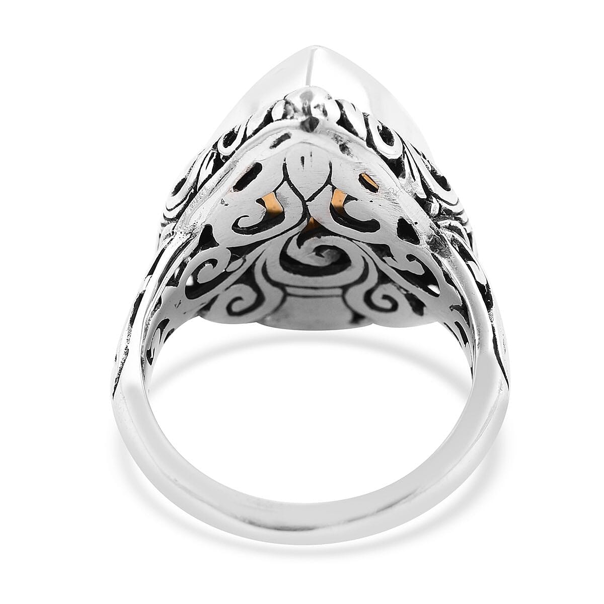 Bali Legacy Brazilian Citrine Ring in Sterling Silver (Size 8.0) 9.35 ctw image number 4