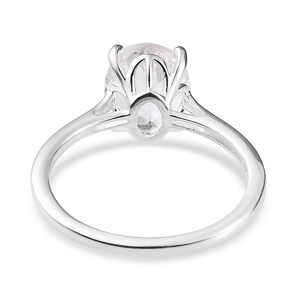 White Topaz Solitaire Ring in Sterling Silver (Size 10.0) 2.15 ctw