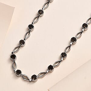 Brazilian Smoky Quartz Necklace 18 Inches in Stainless Steel 4.50 ctw