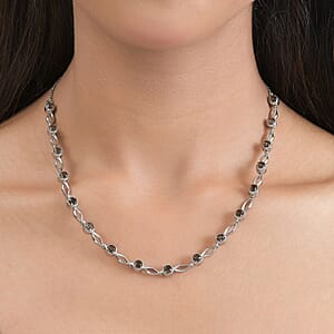 Brazilian Smoky Quartz Necklace 18 Inches in Stainless Steel 4.50 ctw