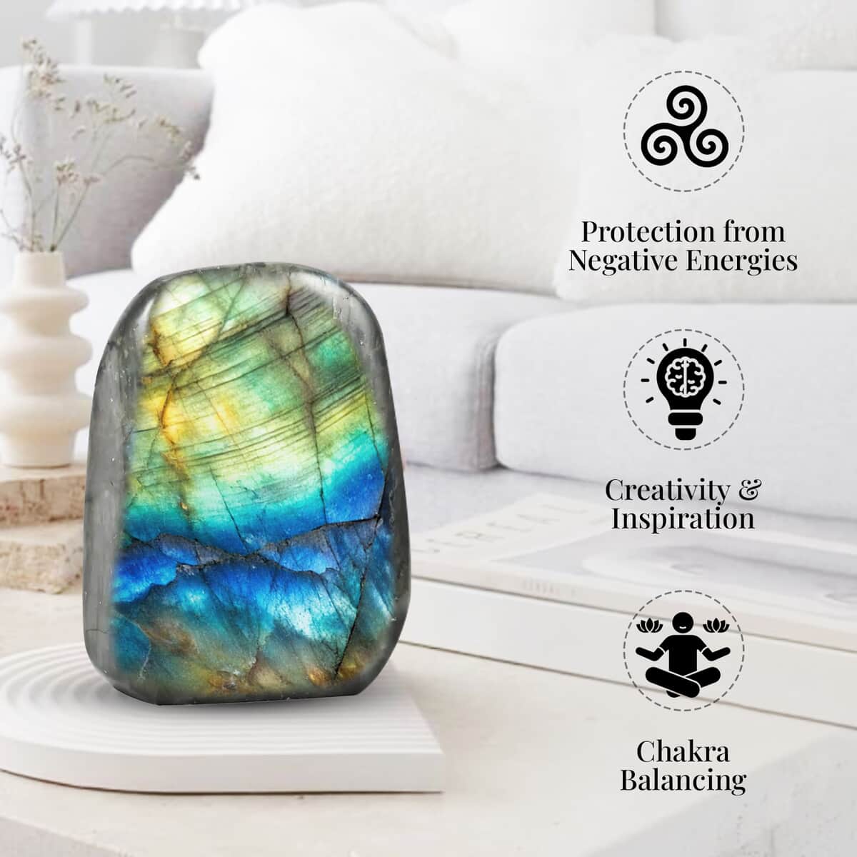 Labradorite Free Form Approx. 8500cts, Gemstone Home Décor Figurine, Table Décor, Living Room Decor, Gift Item image number 1