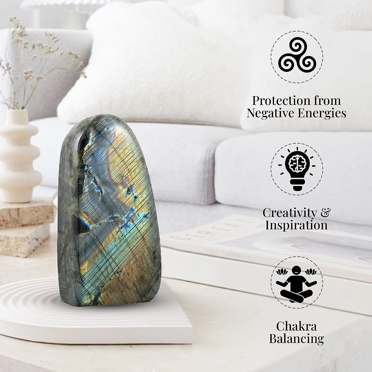 Labradorite Free Form -L Approx. 18000cts, Gemstone Home D&eacute;cor Figurine, Table D&eacute;cor, Living Room Decor, Gift Item image number 1