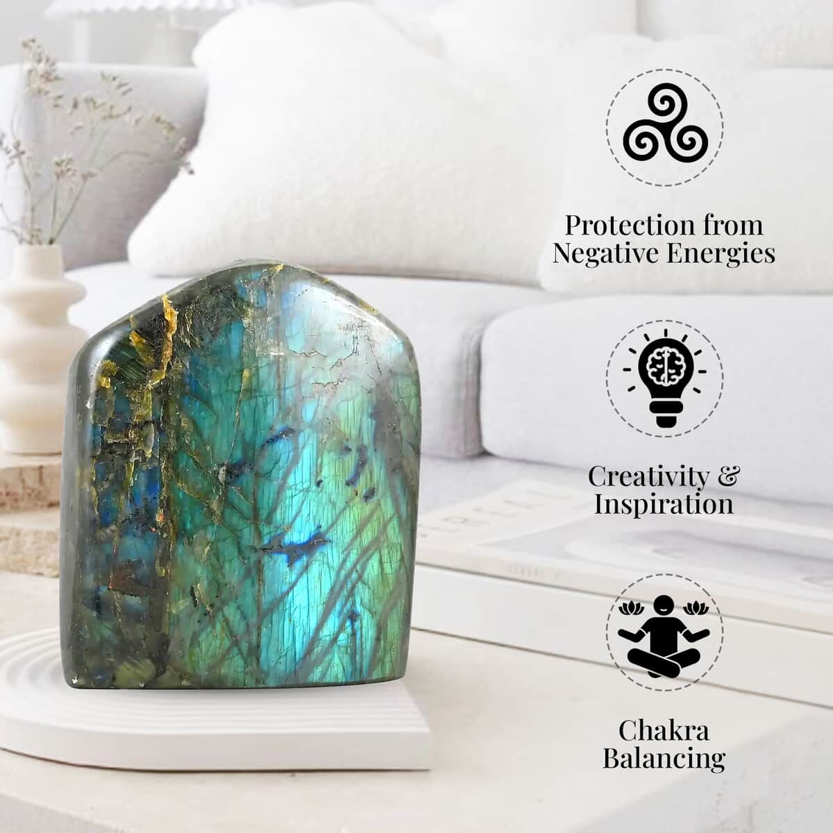 Labradorite Free Form -XL Approx. 26000cts, Gemstone Home Décor Figurine, Table Décor, Living Room Decor, Gift Item image number 1