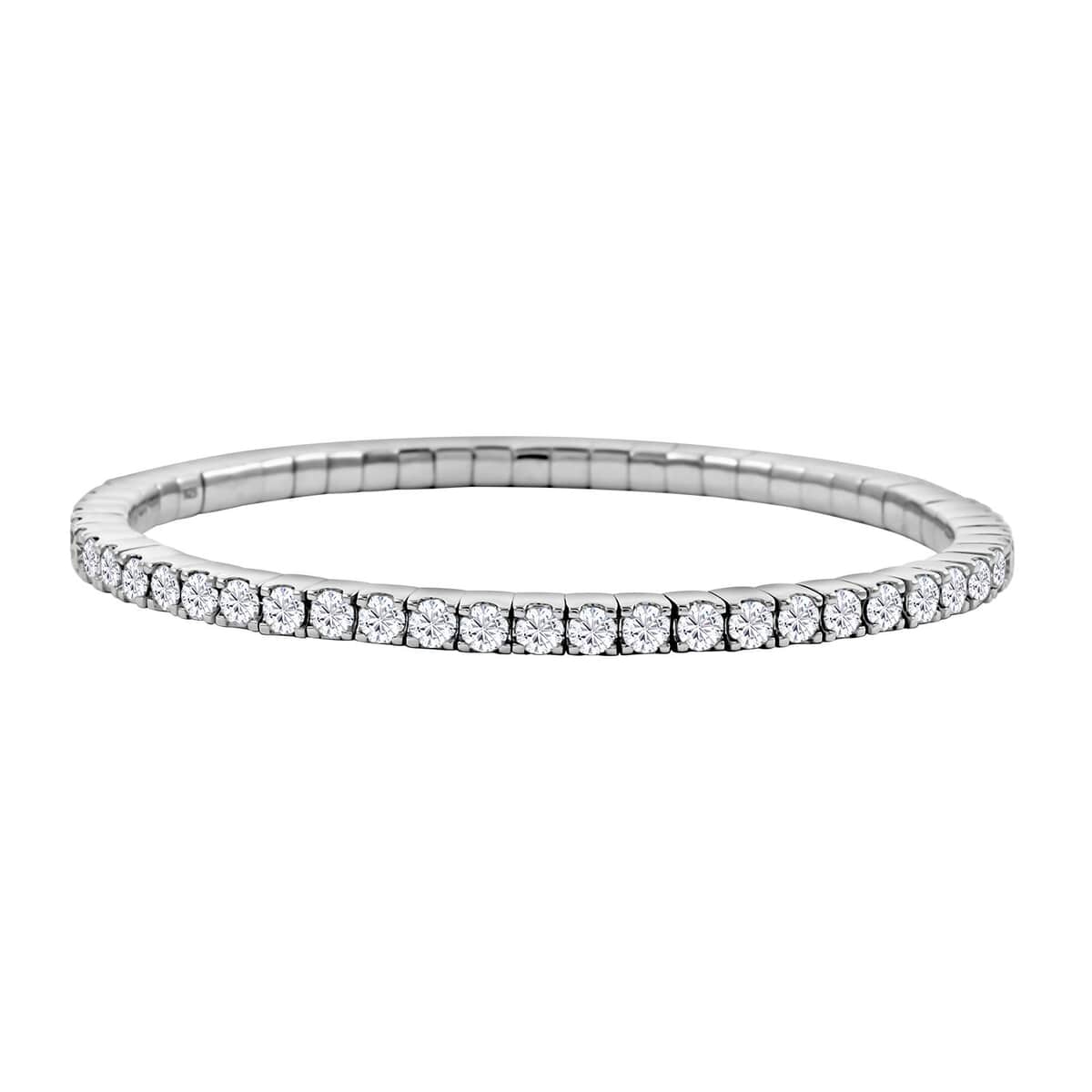 Moissanite Bracelet in Rhodium Over Sterling Silver (7.50 In) 5.60 ctw image number 0