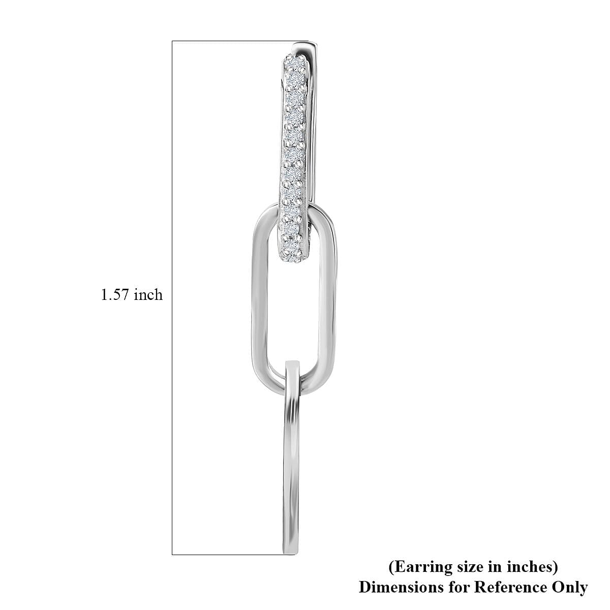 Diamond Earrings in Rhodium Over Sterling Silver 0.25 ctw