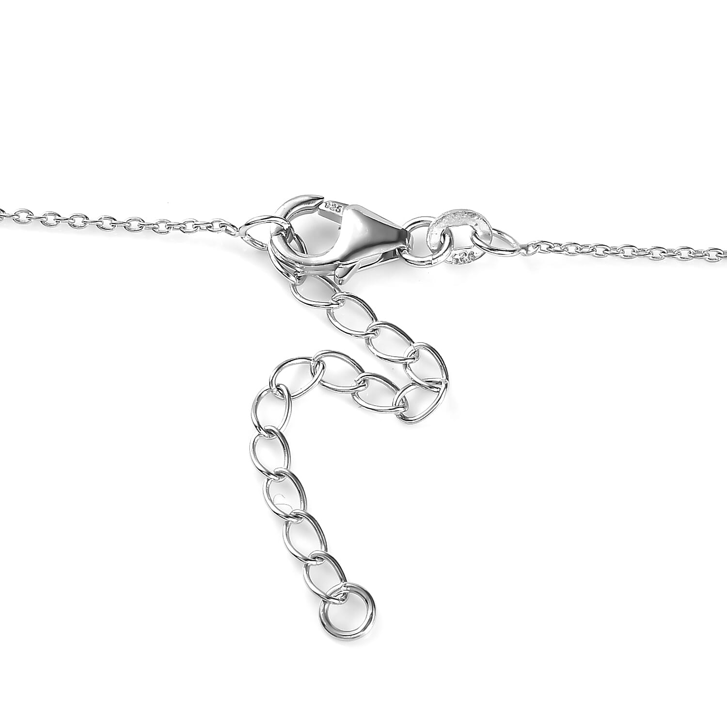 Diamond Infinity Necklace 18 Inches in Rhodium Over Sterling Silver 0.15 ctw