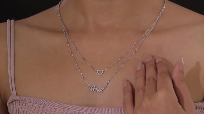 Diamond Necklace (20 Inches) in Rhodium Over Sterling Silver 0.25 ctw