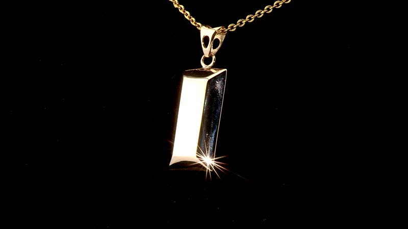 18K Yellow Gold Bar Pendant (1.50 g)