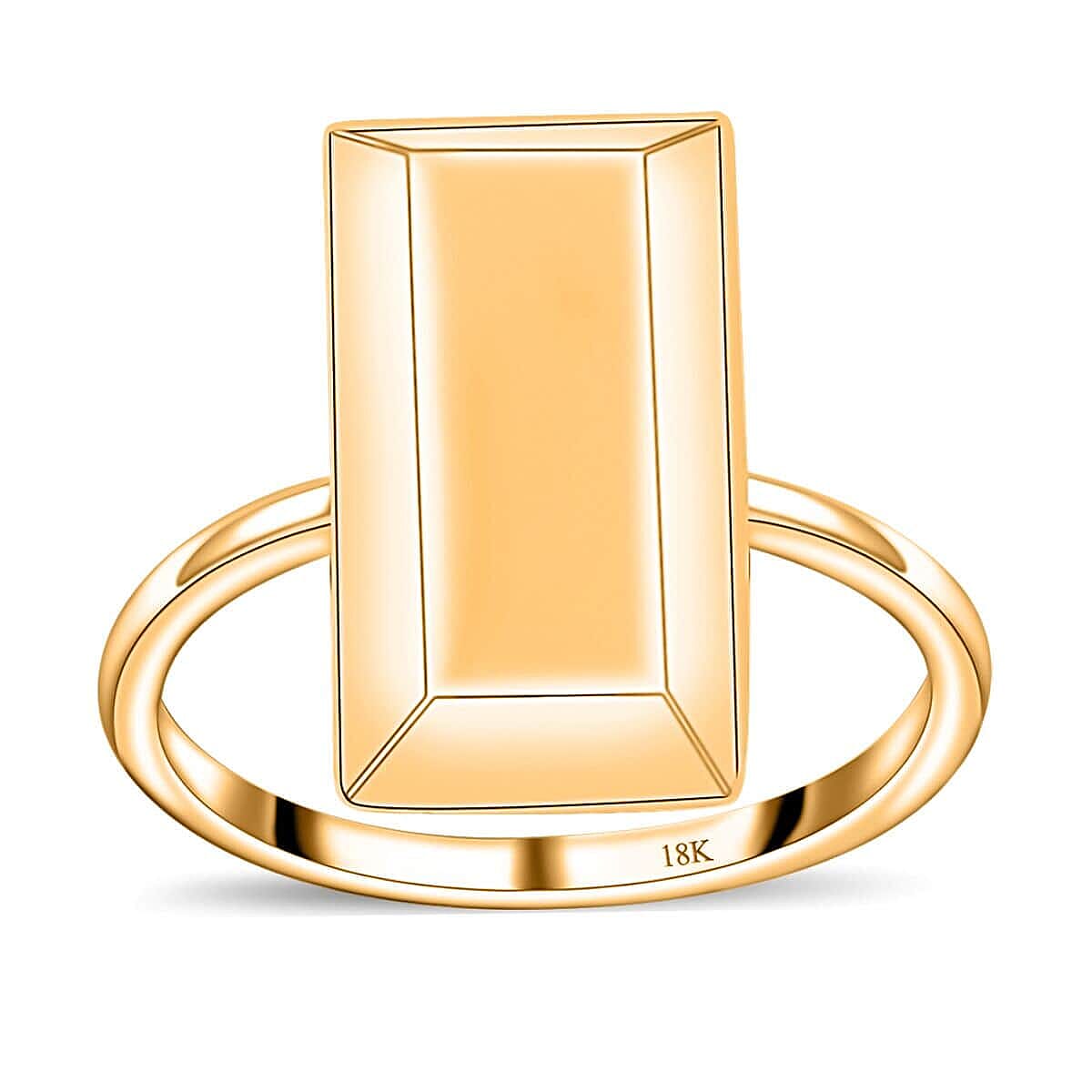 Iliana 18K Yellow Gold Bar Ring (Size 10.0) 2.50 Grams