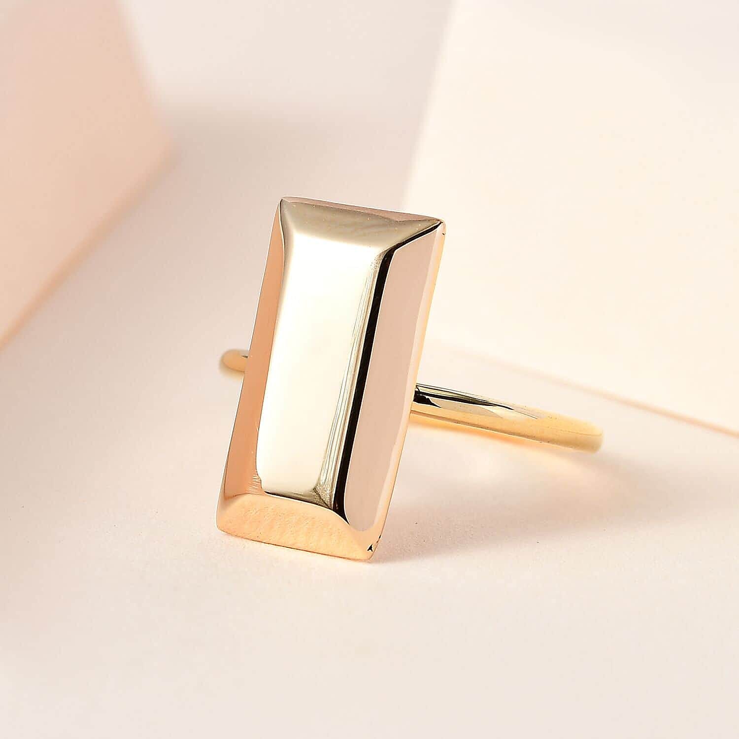 Iliana 18K Yellow Gold Bar Ring (Size 10.0) 2.50 Grams