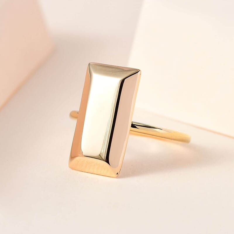 Iliana 18K Yellow Gold Bar Ring (Size 10.0) 2.50 Grams