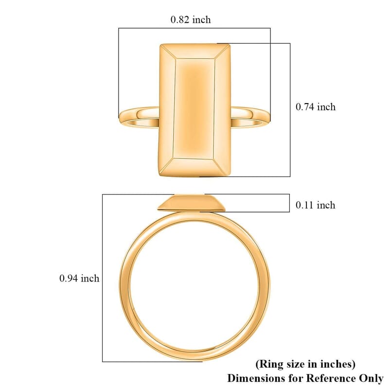 Iliana 18K Yellow Gold Bar Ring (Size 10.0) 2.50 Grams