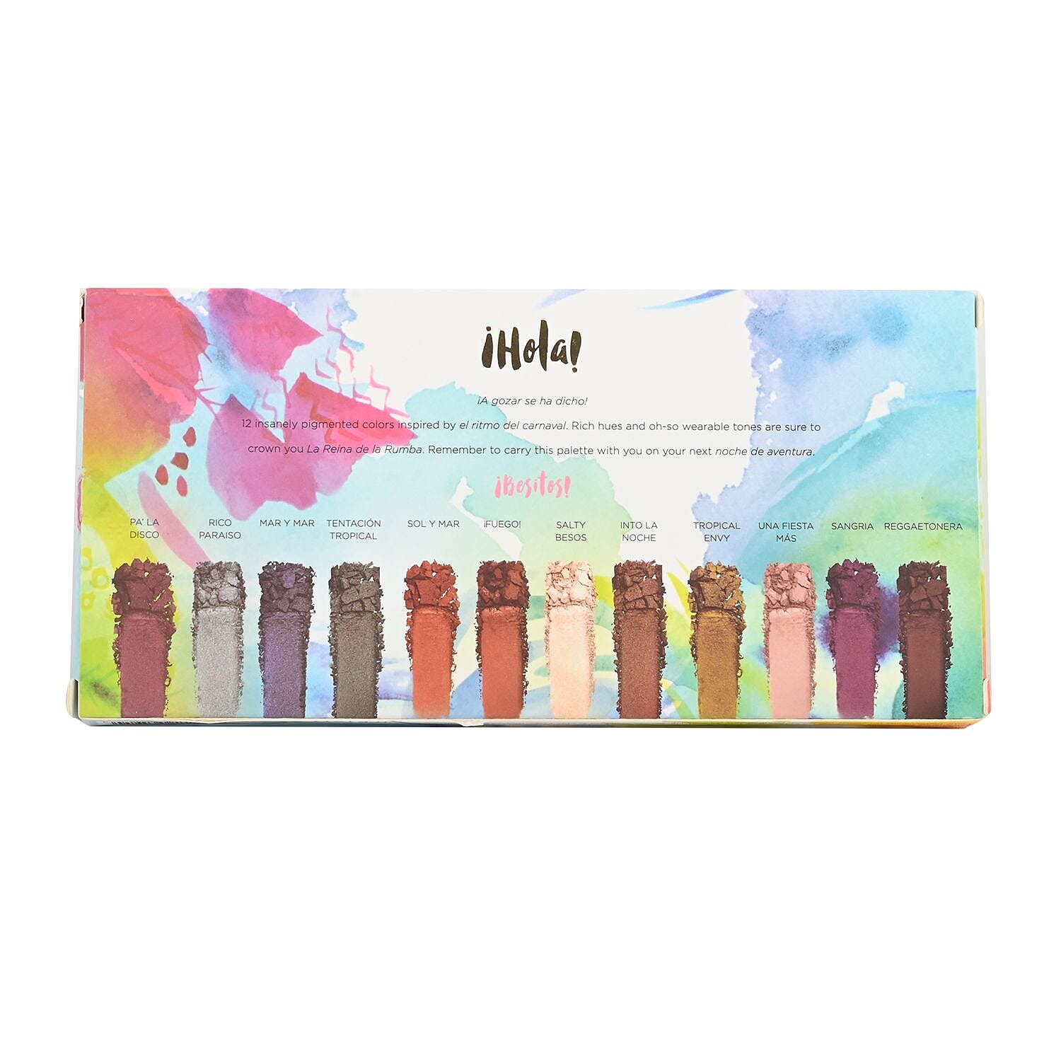 Closeout MIA DEL MAR Life is a Fiesta Vegan Eyeshadow Palette with Dual Ended Brush