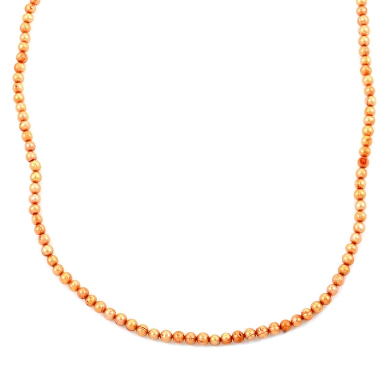 Dark Golden Color Freshwater Pearl 6mm Necklace 38 Inches