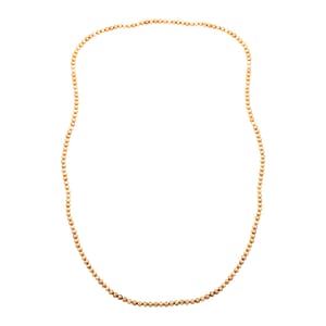 Light Golden Color Freshwater Pearl 6mm Necklace 38 Inches