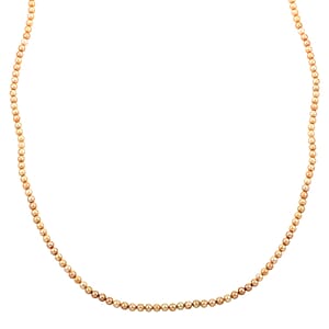 Light Golden Color Freshwater Pearl 6mm Necklace 38 Inches