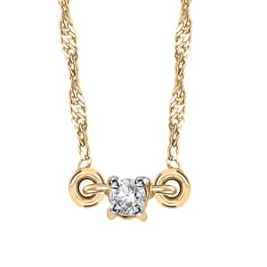 SGL Certified Luxoro 10K Yellow Gold Diamond G-H I2 Accent Necklace 18 Inches