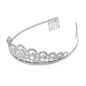 Austrian Crystal Tiara in Silvertone