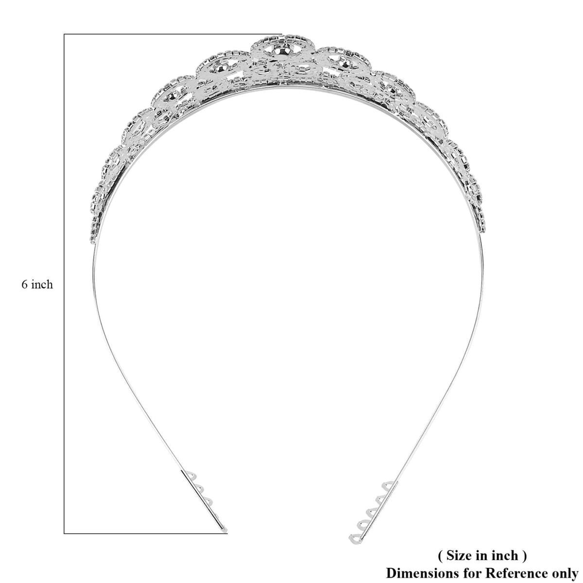 Austrian Crystal Tiara in Silvertone image number 3