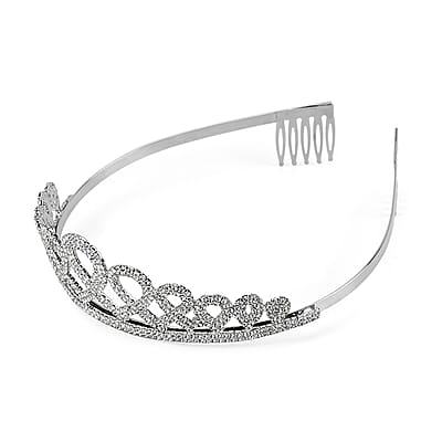 Austrian Crystal Tiara in Silvertone