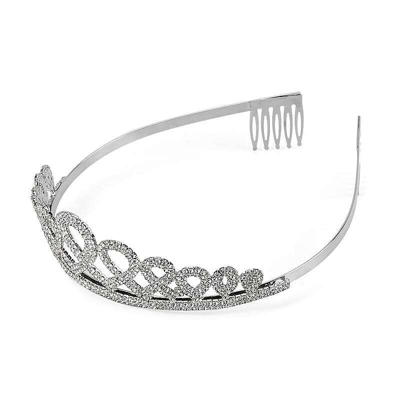 Austrian Crystal Tiara in Silvertone